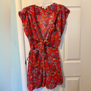 Fashion Nova Red Floral Mini Dress